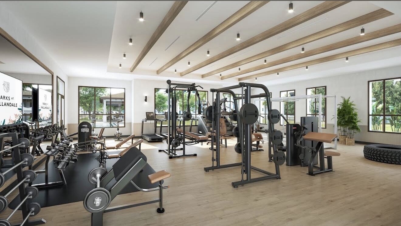 Strength training area at the Hallandale Beach gym